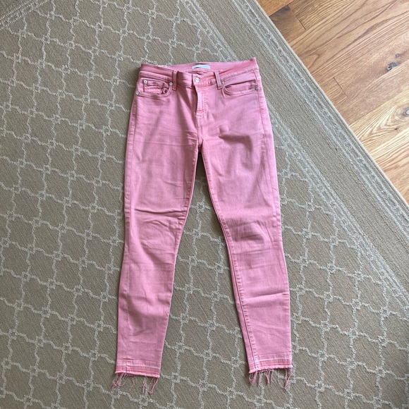 7 For All Mankind.  Stretch Pink Skinny Jean. - Picture 1 of 3